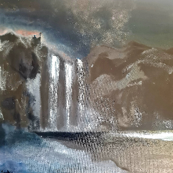 "Cuarto menguante", "waning quarter of the moon","abnehmender Halbmond" | M&ordf; Carmen Moreno Fern&aacute;ndez | Pintura | Safe Creative